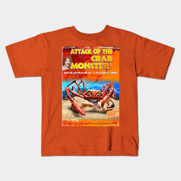 The crabs monsters attack again Kids T-Shirt by PrivateVices